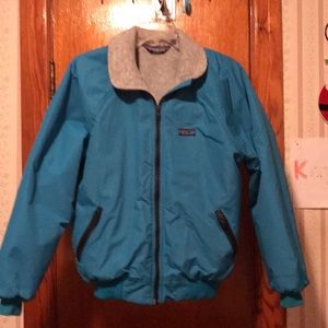 Patagonia fleece lined raincoat